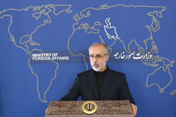 Conférence hebdomadaire de presse du porte-parole du ministère des A.E., ce lundi, premier août 2022 au siège du ministère iranien des Affaires étrangères à Téhéran. 