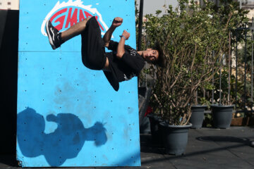 Tournoi de parkour à Téhéran