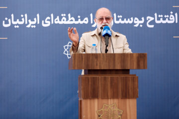 سخنرانیمهدی چمران رییس شورای شهر تهران در مراسم افتتاح فاز نخست بوستان ایرانیان
