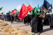 آیین پیاده‌روی اربعین دلدادگان حسینی در استان یزد برگزار شد