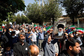 راهپیمایی در اعتراض به اغتشاشات اخیر- شهرکرد