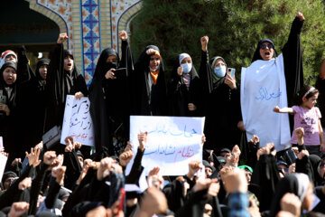 راهپیمایی در اعتراض به اتفاقات اخیر- مشهد