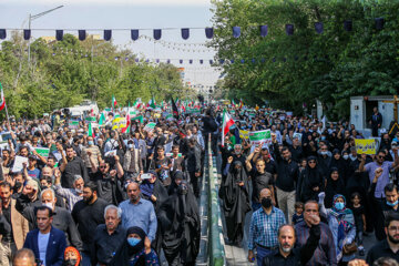 راهپیمایی مردم تهران در اعتراض به اتفاقات اخیر