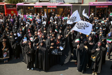 راهپیمایی مردم تهران در اعتراض به اتفاقات اخیر