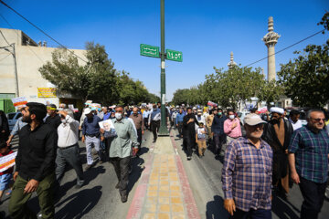 راهپیمایی در اعتراض به اغتشاشات اخیر- اصفهان