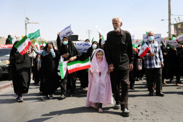 راهپیمایی در اعتراض به اغتشاشات اخیر- شیراز