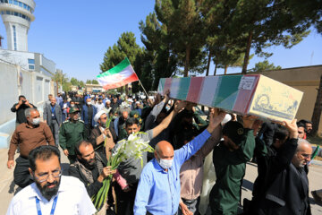 تشییع پیکر سه شهید گمنام دوران دفاع مقدس- کرمان