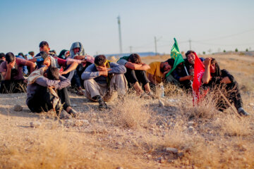 زائران پیاده در مسیر حرم امام رضا(ع)