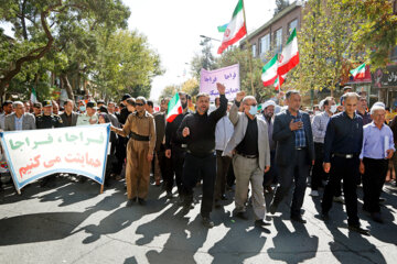 راهپیمایی مردم سنندج در محکومیت رفتارهای هنجارشکنانه