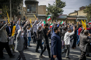 Marchas de protesta de los residentes de Kermanshah tras el ataque terrorista en Shiraz