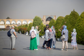 Los turistas extranjeros en Isfahán