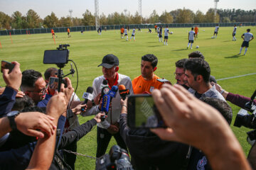 L'entraînement de l'équipe nationale de football a eu lieu lundi matin (31 novembre 2022) au camp n° 2 des équipes nationales de football au Complexe sportif Azadi de Téhéran. (Photo : Mohammad Reza AliMadadi)
