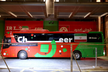 Coupe du monde 2022 : L'arrivée de l'équipe nationale iranienne de football au Qatar, le lundi 14 novembre 2022. Photo : Mahdi Bolourian