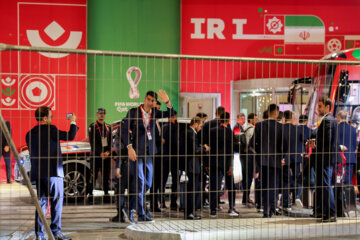 Coupe du monde 2022 : L'arrivée de l'équipe nationale iranienne de football au Qatar, le lundi 14 novembre 2022. Photo : Mahdi Bolourian