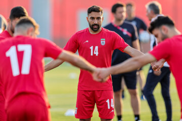 El primer entrenamiento de la selección de fútbol de Irán en Qatar