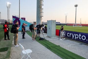 El primer entrenamiento de la selección de fútbol de Irán en Qatar