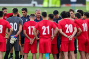 Das zweite offizielle Training der Fußballnationalspieler in Katar