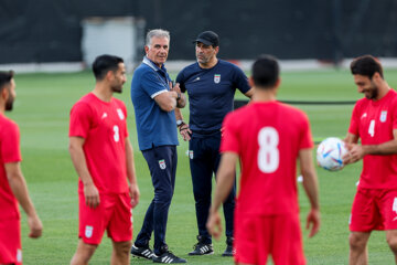 La segunda sesión del entrenamiento oficial de la selección de fútbol de Irán en Qatar