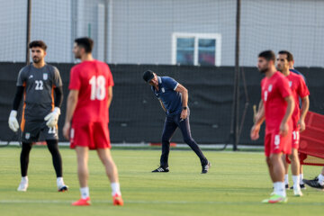 Entrenamiento del equipo nacional de futbol en Doha