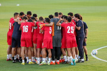 Entrenamiento del equipo nacional de futbol en Doha