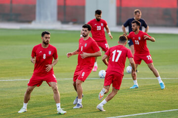 Entrenamiento del equipo nacional de futbol en Doha