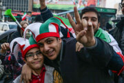 La alegría del pueblo tras la victoria de la selección nacional de fútbol de Irán