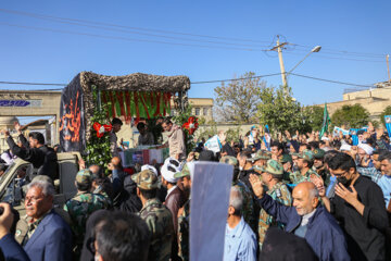 Funeral por el alto oficial de la Fuerza Aeroespacial del CGRI Davud Yafari en Shiraz