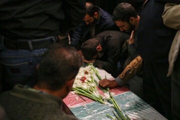 Funeral por el alto oficial de la Fuerza Aeroespacial del CGRI Davud Yafari en Shiraz