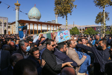 Funeral por el alto oficial de la Fuerza Aeroespacial del CGRI Davud Yafari en Shiraz