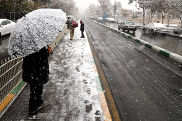 Les premières chutes de neige de la fin de l'automne à Machhad, dans l’est de l’Iran