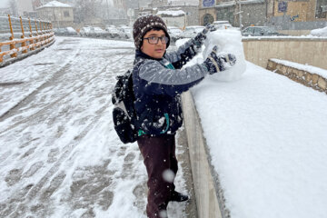Llega la primera nieve otoñal a Mashhad