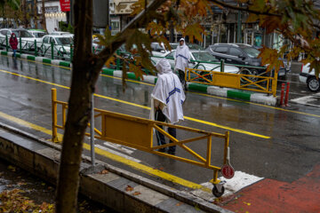 طراوت باران پائیزی در تهران