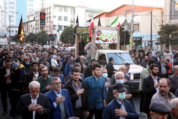 استقبال از پیکر مطهر ۱۴ شهید گمنام در بابل