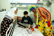 Celebración de Yalda en un hospital de niños en Mashhad
