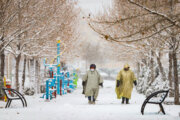 ایرانی صوبے زنجان میں برفباری کے خوبصورت مناظر