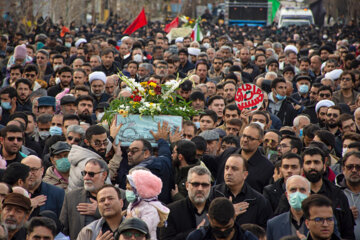 تشییع پیکر 2 شهید گمنام- سمنان