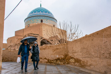 بارش باران در شهر یزد