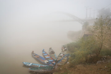 هشدار سطح نارنجی هواشناسی نسبت به پدیده مه گرفتگی در خوزستان صادر شد
