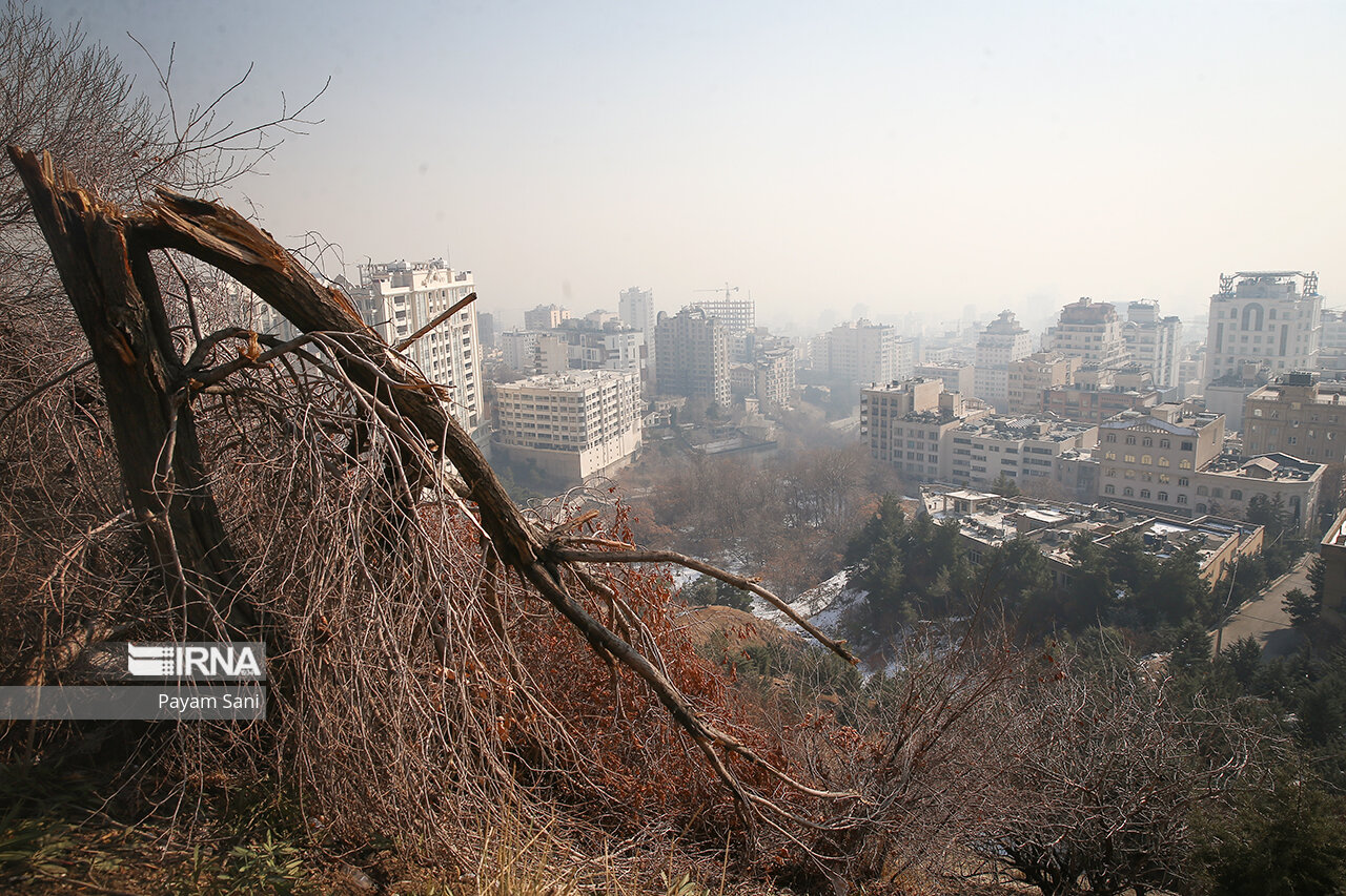 کیفیت هوای تهران در وضعیت نارنجی/ ۱۳ نقطه قرمز