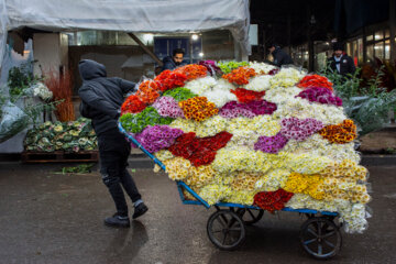 Mercado de flores en vísperas del Día de la Madre
