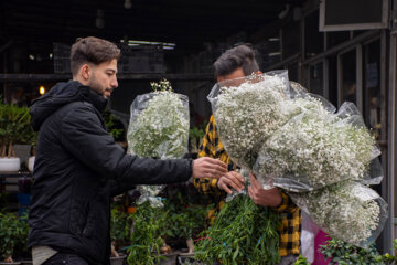 Mercado de flores en vísperas del Día de la Madre
