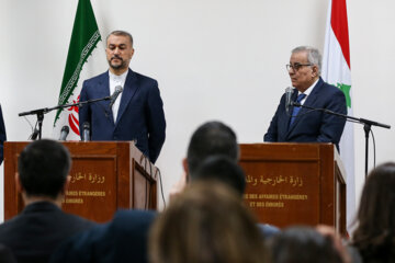 نشست خبری مشترک «عبدالله بوحبیب» وزیر امور خارجه لبنان و حسین امیر عبداللهیان وزیر امور خارجه ایران