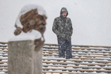 Fuerte nevada en Teherán
