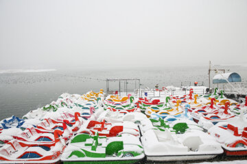 Fuerte nevada en Teherán
