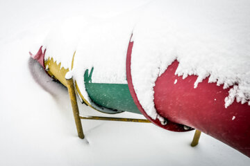 La nieve cubre de blanco Irán