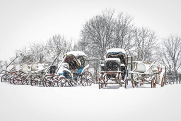 La nieve cubre de blanco Irán