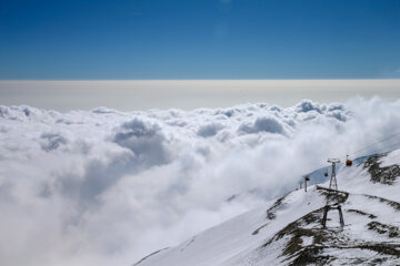 Hiver 2023 : station de ski de Tochal à Téhéran