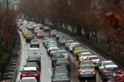 ترافیک سنگین در آزاد راه کرج - تهران 
