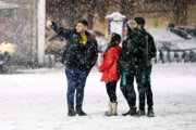 Schneefall in Hamadan