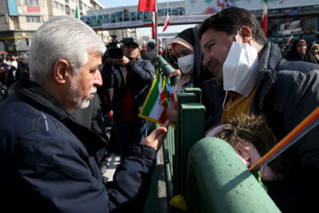 «سیدحمید سجادی » وزیر ورزش و جوانان در راهپیمایی چهل و چهارمین بهار پیروزی انقلاب اسلامی ایران 